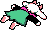 image of ralsei positioned over the text